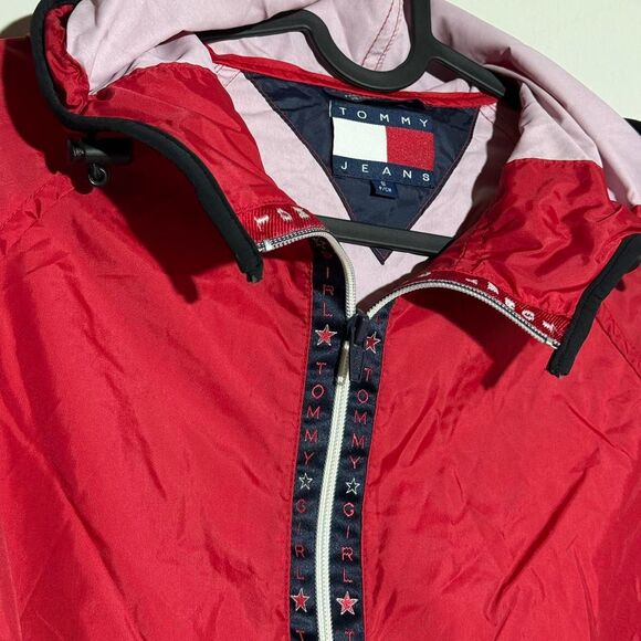 RARE Vintage Tommy Hilfiger red windbreaker jacket - women size S P - Picture 4 of 8